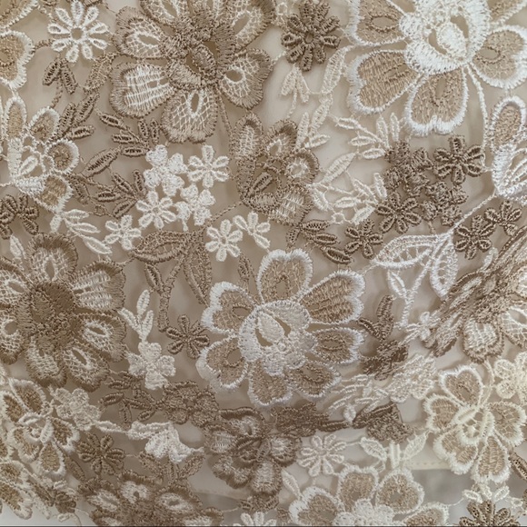 JONQUIL by DIANE SAMANDI Vintage Lace Top Ecru SM - Picture 2 of 10